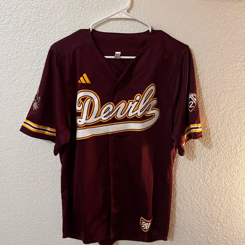 Adidas ASU Maroon Jersey with Yellow Highlights